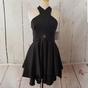 KALANI HILLIKER for Alyce Criss Cross Halter Dress